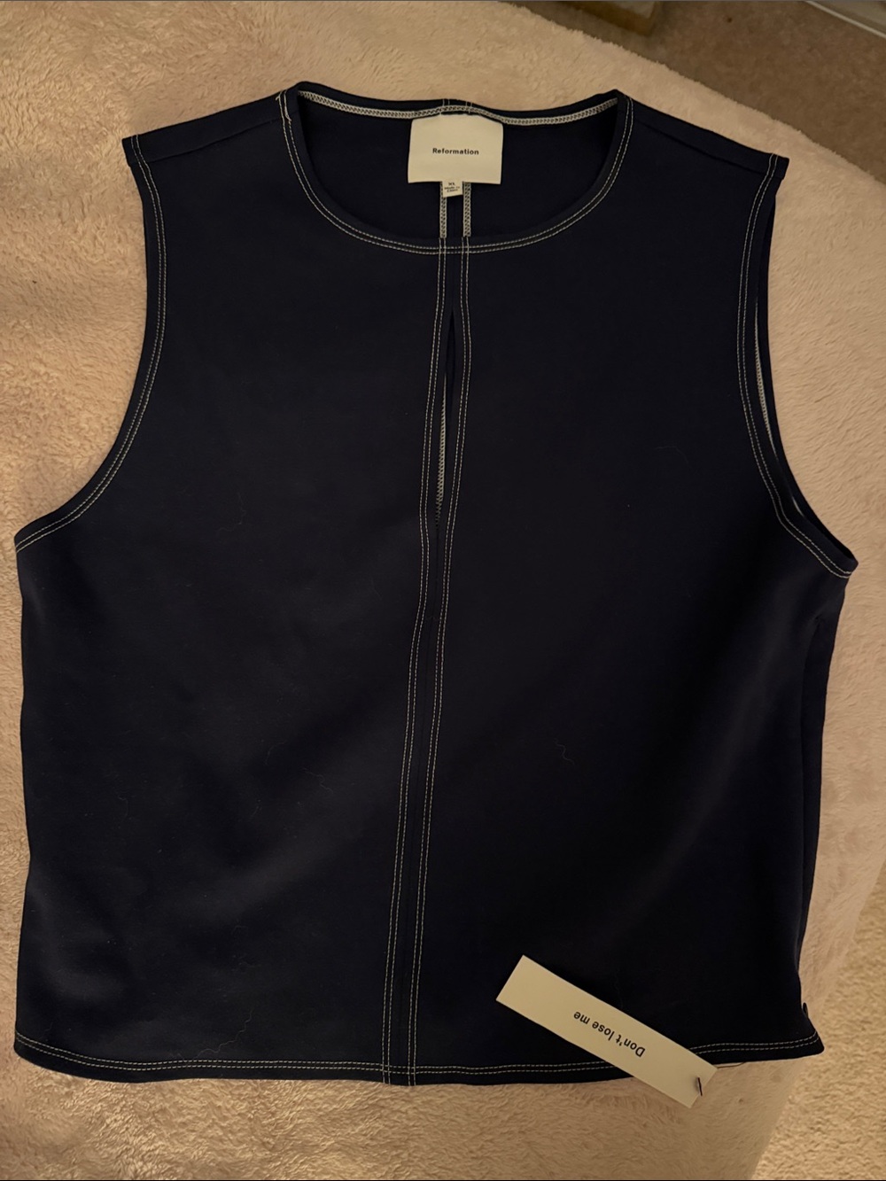 Reformation Navy top NWT